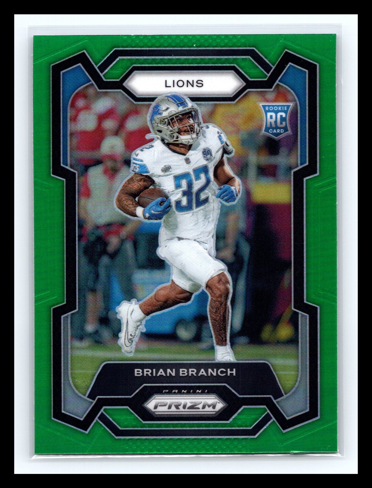 2023 Panini Prizm - Rookies Brian Branch #328 Green Holo (RC)