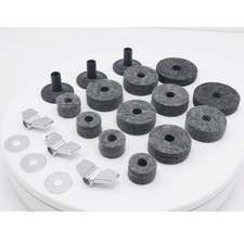 Cymbals Replacement Accessories Felt Hi Hat Clutch Cup Sleeves Wing Nuts 21 PCS