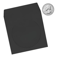 Black 3" Mini Paper CD Sleeves with Window  Flap Lot