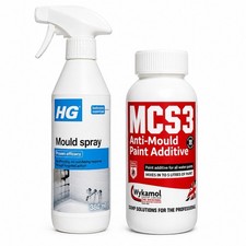 HG Mould Spray 380ml + MCS3 Anti Mould Paint Add/Removes & Stops Mould Returning
