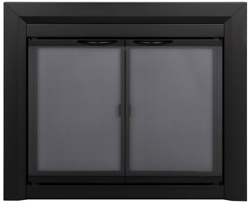 Carlisle Fireplace Glass Door, Medium (CL-3001), Black