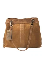 American Leather Co. Leather and Suede Shopper Brookfield Cafe Latte