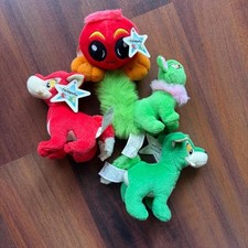 Vintage 2004 Neopets McDonalds Happy Meal Plush Lot Lupe Wocky Jubjub 4pc Set