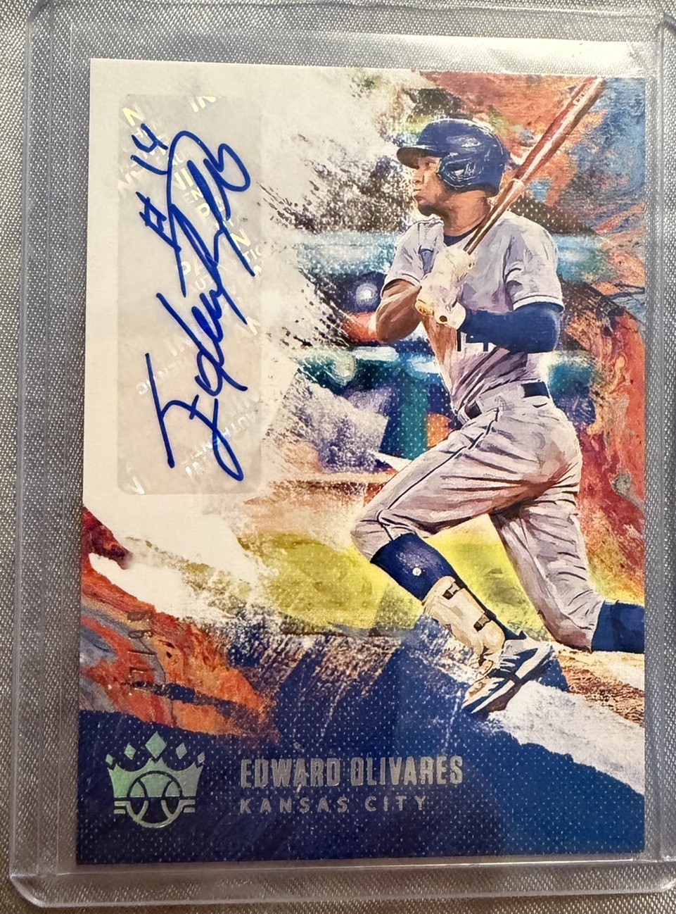 2021 Diamond Kings DK Signatures Holo Silver 77/99 Edward Olivares Auto #DKS-EO