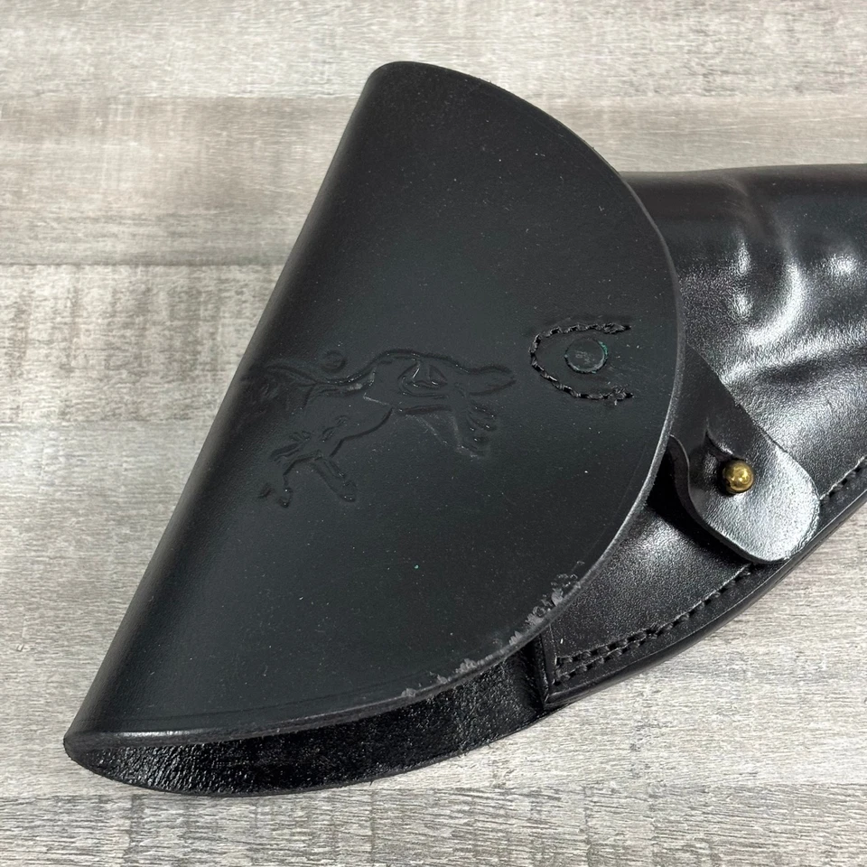Vintage BIANCHI #1860 Medium Black Leather Colt Blackpowder Holster Left Handed - Image 3 of 4