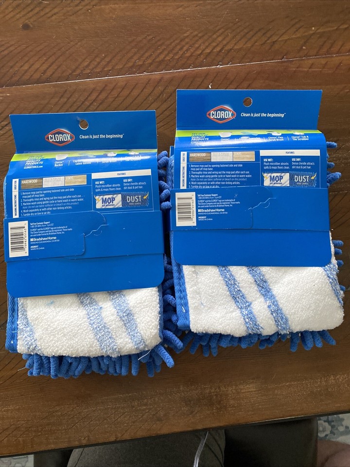 2x Clorox Flip & Switch Mop Refill Dual Sided Wet/Dry Cleaning Pad FREE ...