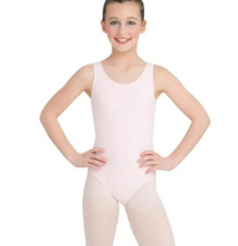 Capezio R2542 Little Girls' Cotton High Neck Tank Leotard, Pink, S