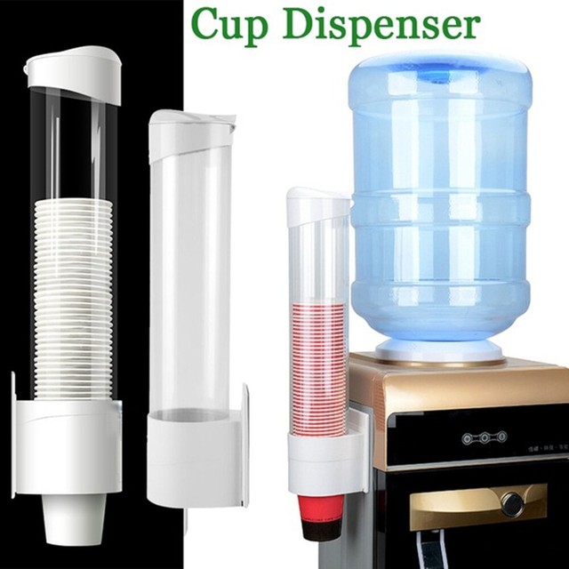 70 Cups Disposable Paper Cups Dispenser Plastic Cup Holder for Water