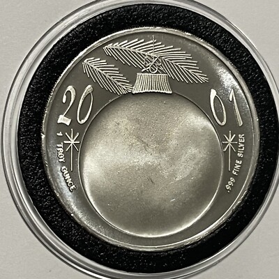 Christmas Teddy Bear A Time Of Giving Rare Coin 1 Troy Oz .999