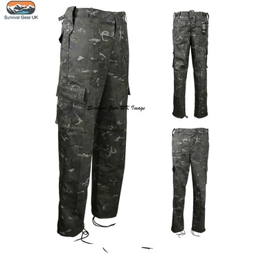 Army Military 7-8 Years BTP Black Childrens Kids Camoulage Trousers