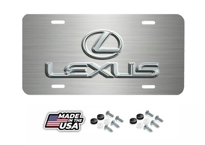LEXUS Vehicle Front License Plate Auto Car Tag Simulated BRUSHED | eBay