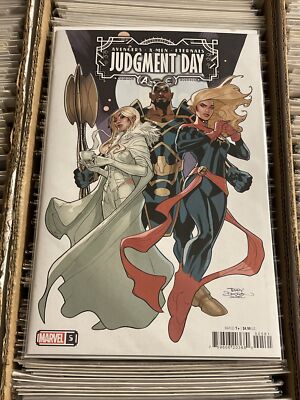 AXE JUDGMENT DAY #5 EMMA FROST WHITE QUEEN CAPTAIN MARVEL TERRY DODSON VARIANT