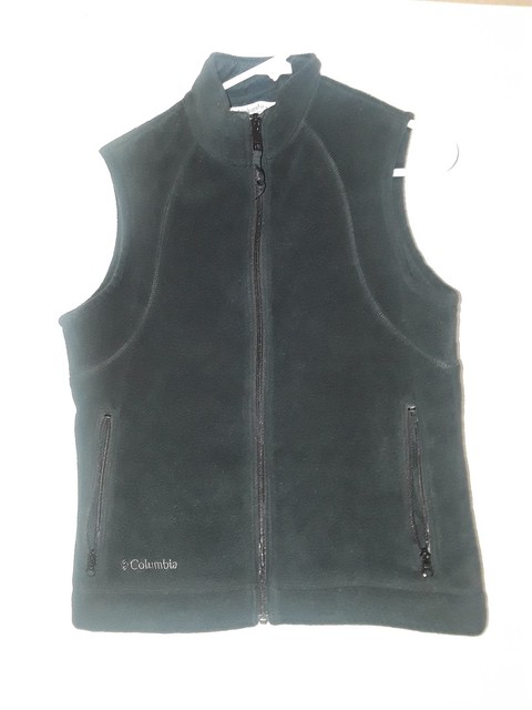 COLUMBIA Full Zip Sleeveless Fleece Vest * Black * Women's Medium | eBay