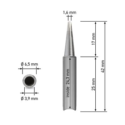 Quick Dauerlötspitze meißelförmig 1,6mm für Lötstation 3103/3104/TS1100