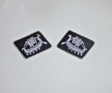 Viking Norse Pagan Ship Jacket Vest Rally Collar Tabs Badge Patch Battle Cosplay