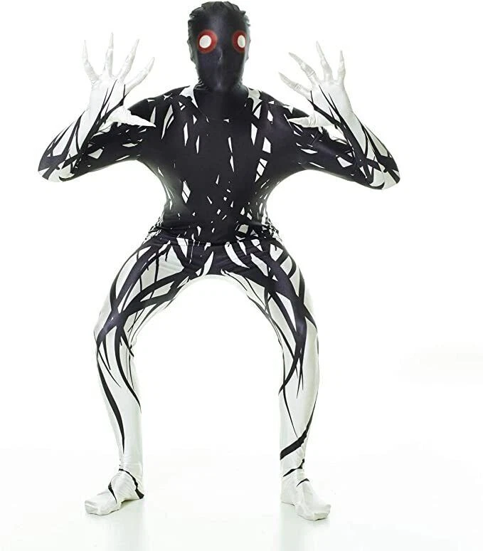 Adulto Zalgo Morphsuit Para Hombres Creepypasta Halloween Leyenda Urbana Traje de Piel M-XXL Foto 4 de 4