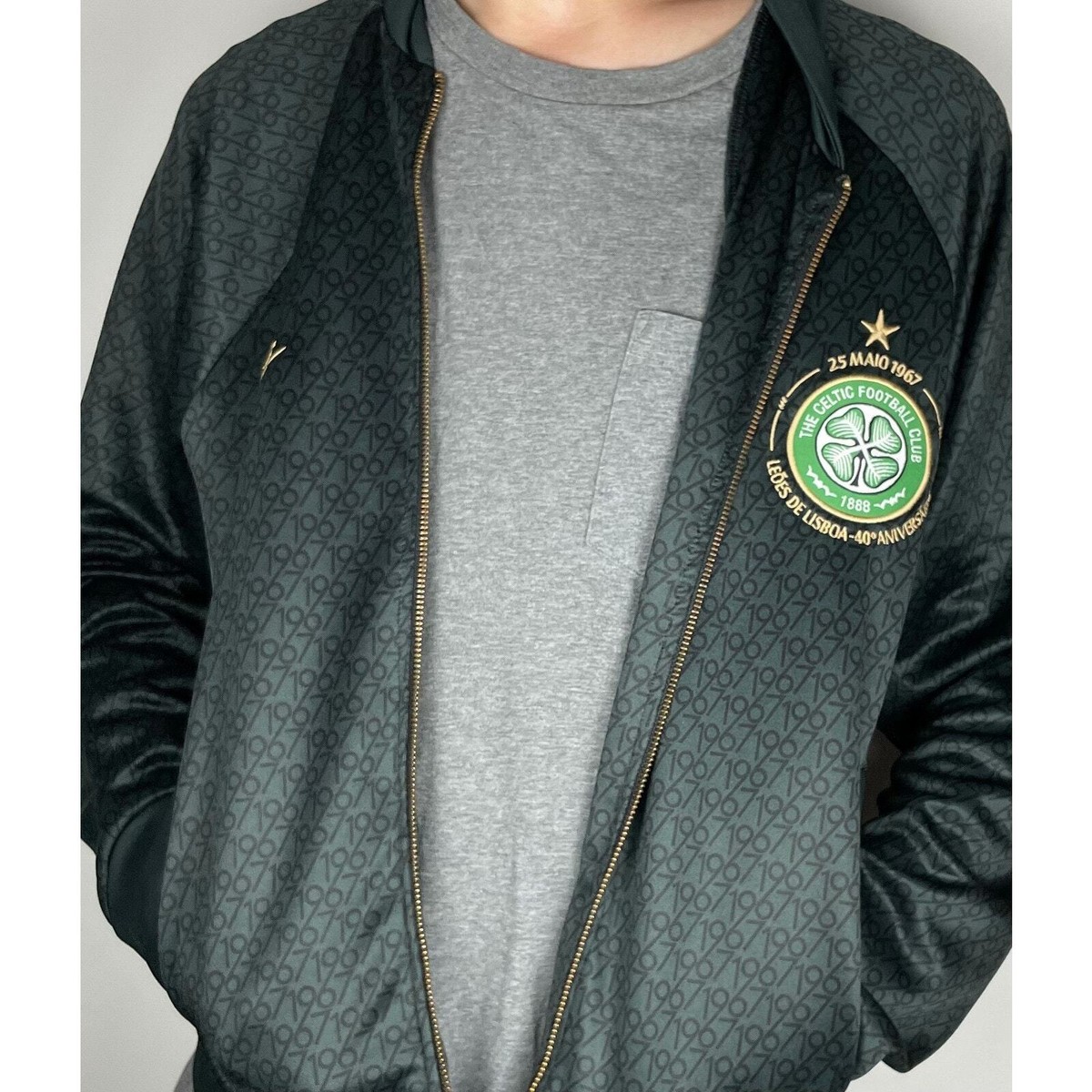 Nike Men's Green Long Sleeve Full Zip Celtic F.C. Jacket M