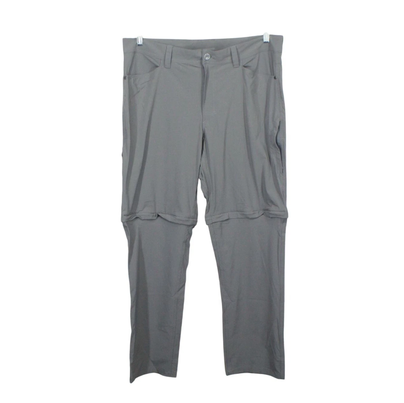 LL Bean Men's No Fly Zone Zip Off Pants Gray Size 38x30