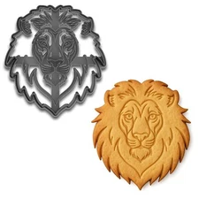 Mighty Gadget Detailed Lion Head Cookie Cutter Stamp - 4x3.49" (Random Color)