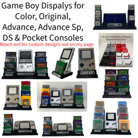 Gameboy Advance & 18 Game Cartridges - DISPLAY ONLY (Customize Colors)
