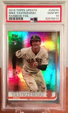 2019 Topps Update Mike Yastrzemski Rainbow Foil Rookie RC #US245 PSA 10 GEM MINT