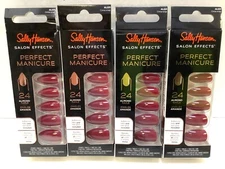 Sally Hansen Salon Effects Perfect Manicure, Almond Nail, Cinna-Snap, Lot of 4