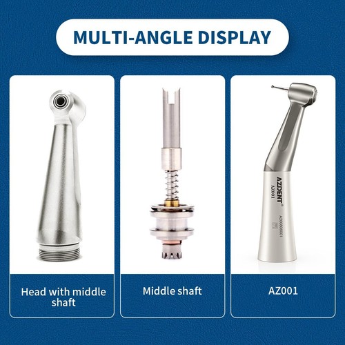 AZDENT Dental Slow Low Speed Handpiece Straight Contra Angle Air Motor 2/4H USA - Picture 11 of 35