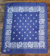 blue bandana paisley All Cotton Made in USA Crafted with Pride America kerchief