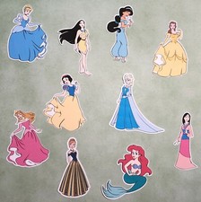 Troquelados Princess, 10 troquelados diferentes - 2", 3", o 4" - Princess, álbum de recortes