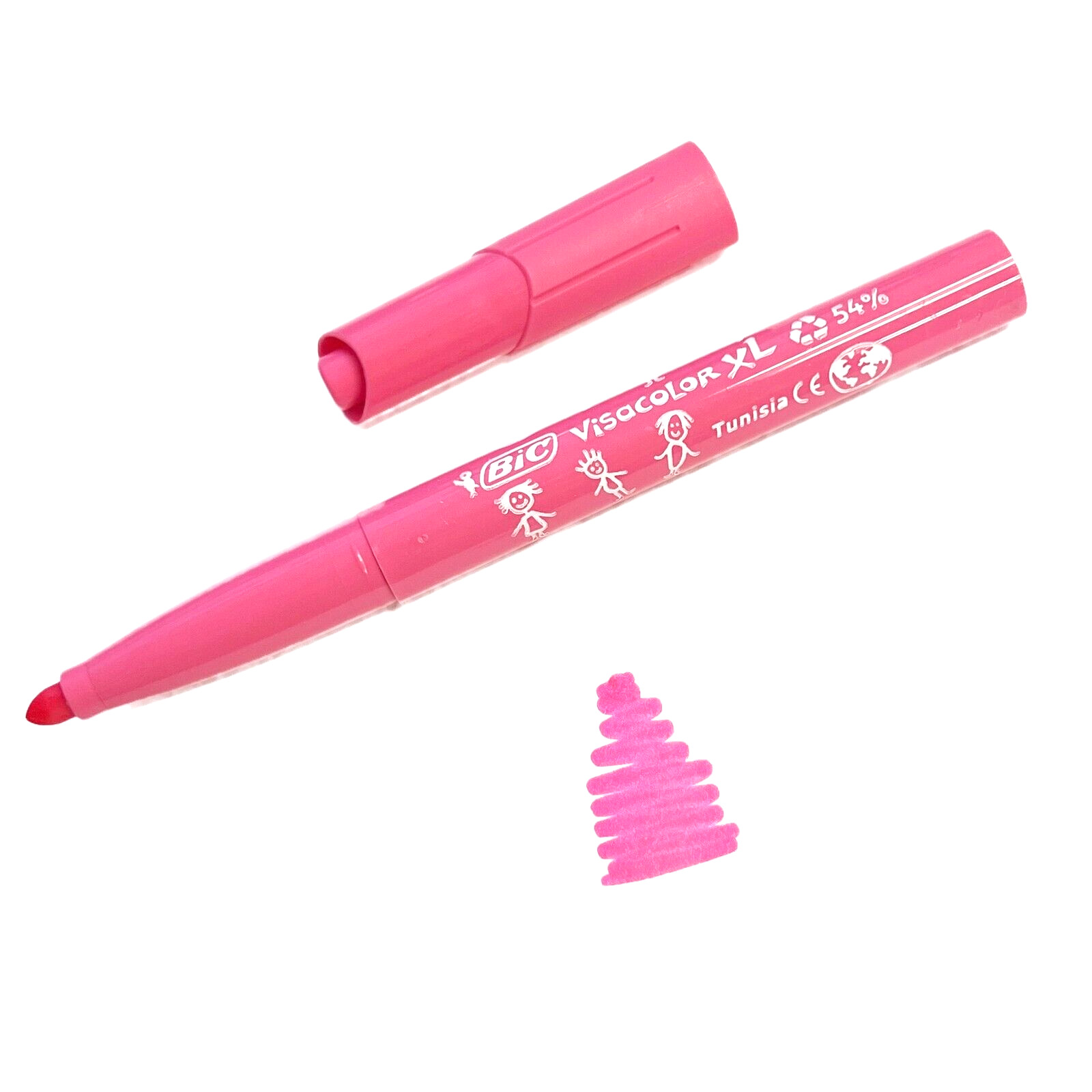 25 BIC Kids Visacolor XL Coloring Markers Marker Pens PINK NEW 25 Count