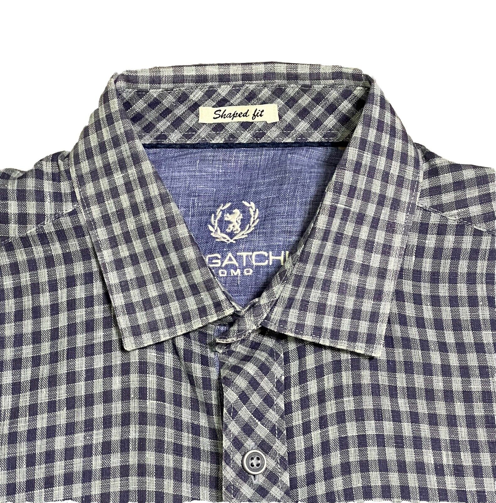 Bugatchi Uomo Shirt Men's Button Up 100% Linen 15… - image 13