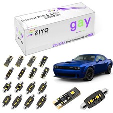 14pcs Deluxe White Lamps Led Interior Light Kit For Dodge Challenger 2008-2021