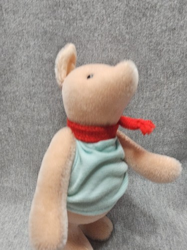 STEIFF Mohair 667367 Winnie the Pooh PIGLET Knopf Im Ohr Rare 8" - Picture 6 of 16
