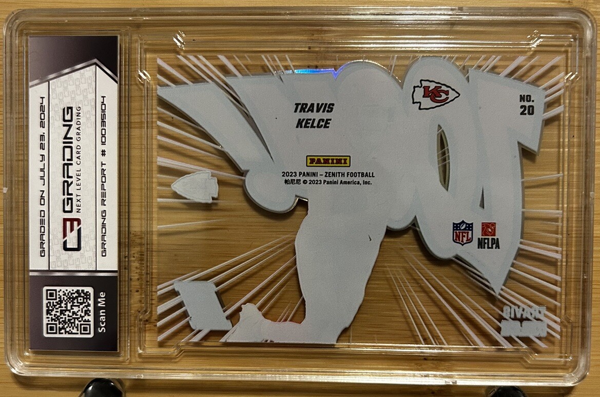 2023 Panini Zenith - Zoom! #20 Travis Kelce Graded Gem Mint 2023 Panini Zenith - Zoom! #20 Travis Kelce Graded Gem Mint