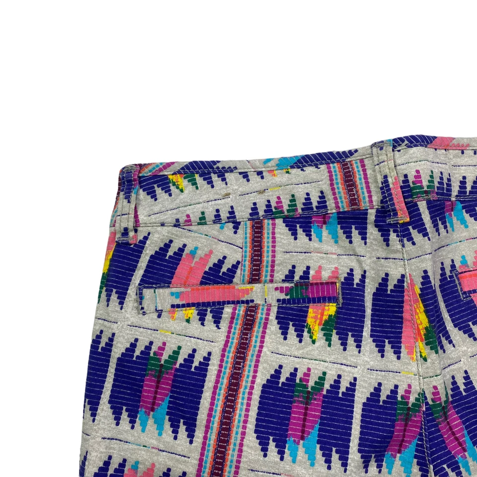 American Eagle Shorts Womens Size 2 Midi Stretch Gray Abstract Print Twill - Image 3 of 4