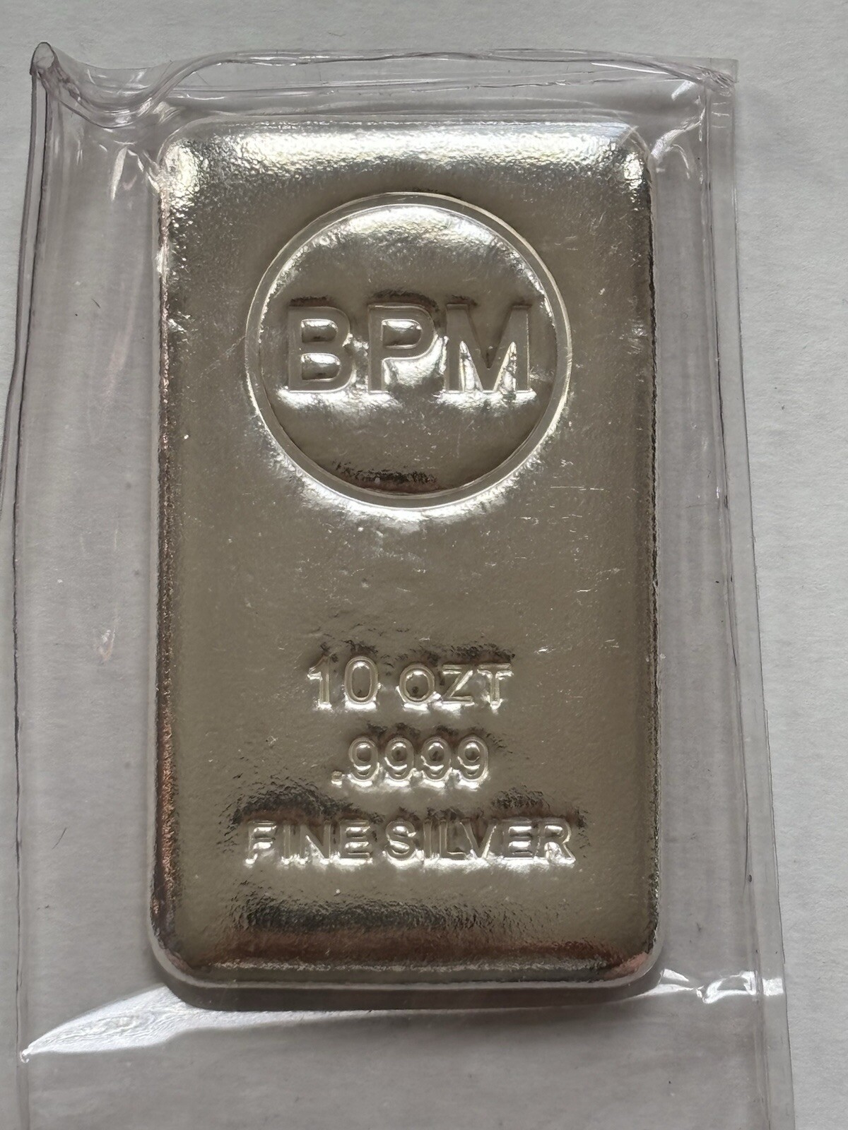 10 Troy Oz Bar BPM .999 Fine Silver