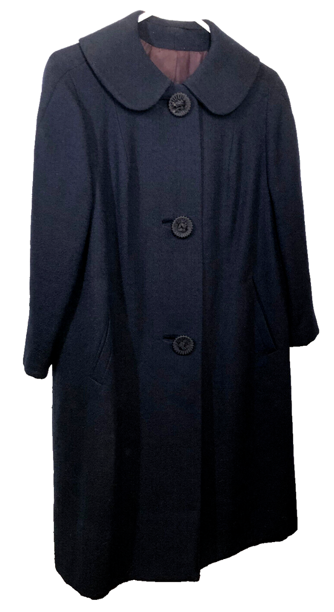 Vintage Lord Taylor Women's Navy Blue Coat S/M? #0060