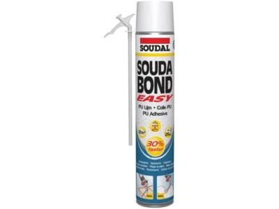 12x SOUDAL SOUDABOND EASY HAND HELD 750ml PU ADHESIVE EXPANDING FOAM INSULATION