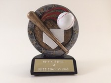 SMALL BASEBALL RESIN TROPHY  FREE ENGRAVING  SHIPS IN 1 BUSINESS DAY 