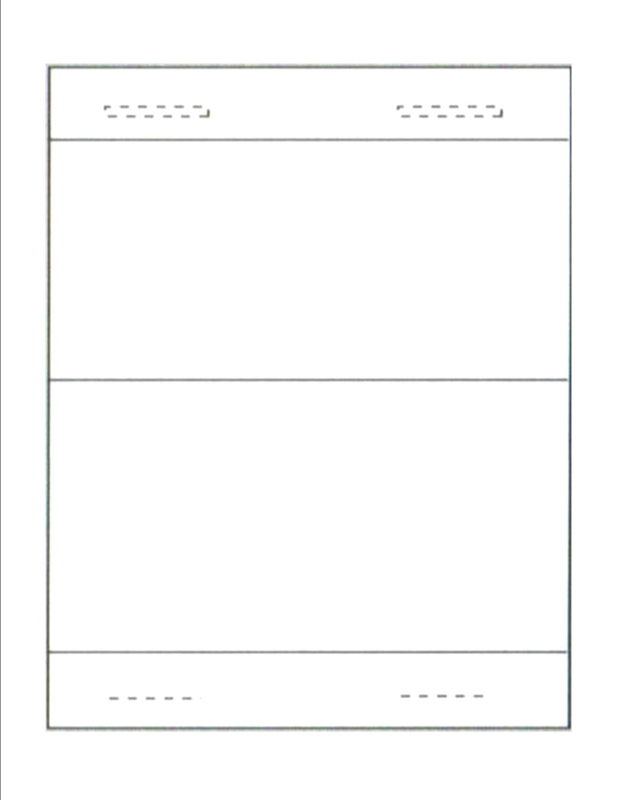 Tri-Fold Table Talker 1-UP on 8.5x11 65lb White Cover Paper - 100 Sheets