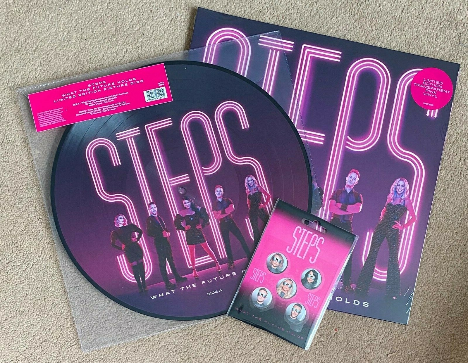 STEPS * WHAT THE FUTURE HOLDS * LIMITED PINK VINYL, PICTURE DISC + BADGE SET