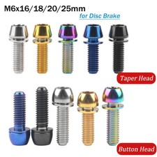Titanium M6x16/18/20/25mm Taper/Button Hex Head with Washer Screw for Disc Brake