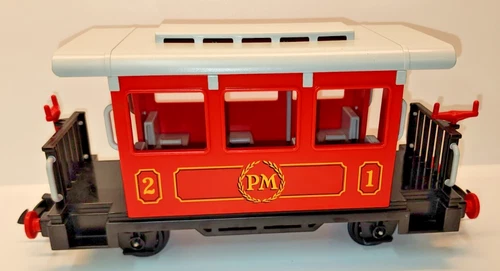 Vintage 1980's Playmobil 7511 Red Passenger Train Car. 100% Complete