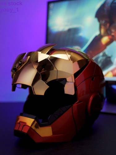 2024MK5 Iron Man Gold Helm elektronische sprachgesteuerte Auf- und Zu-Maske Autoking - Bild 11 von 15