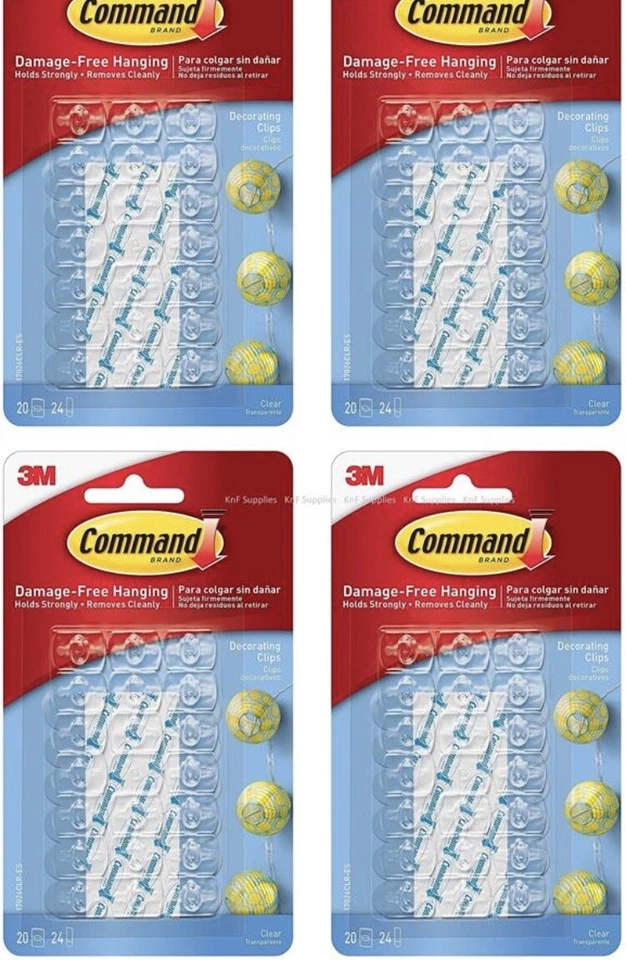 3M Command Decorating Hooks Self-Adhesive Strips Wall Hanging Christmas Lights - Image 4 of 4