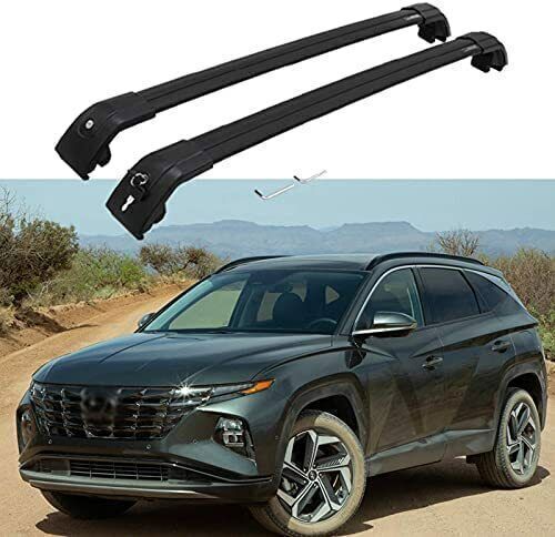 Cross Bar Roof Rack For Hyundai Venue 2019-2024 – 2-Piece Silver Aluminum Luggage Carrier, Lockable - View #9