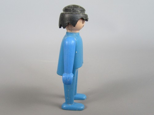 B723 Vintage 1974 Playmobil Geobra Allemagne Homme Bleu Mains Articulées - Picture 3 of 9