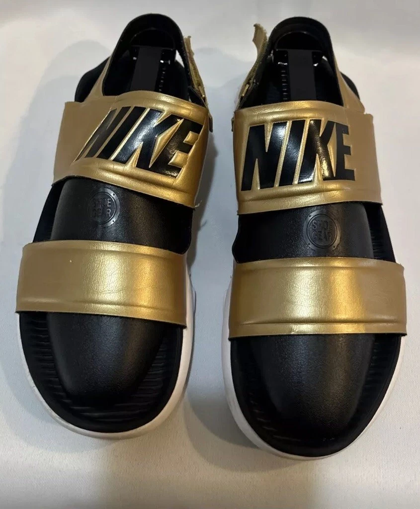 NIKE Tanjun Slingback Sandalo Comfort 882694 Donna 8 Oro Nero