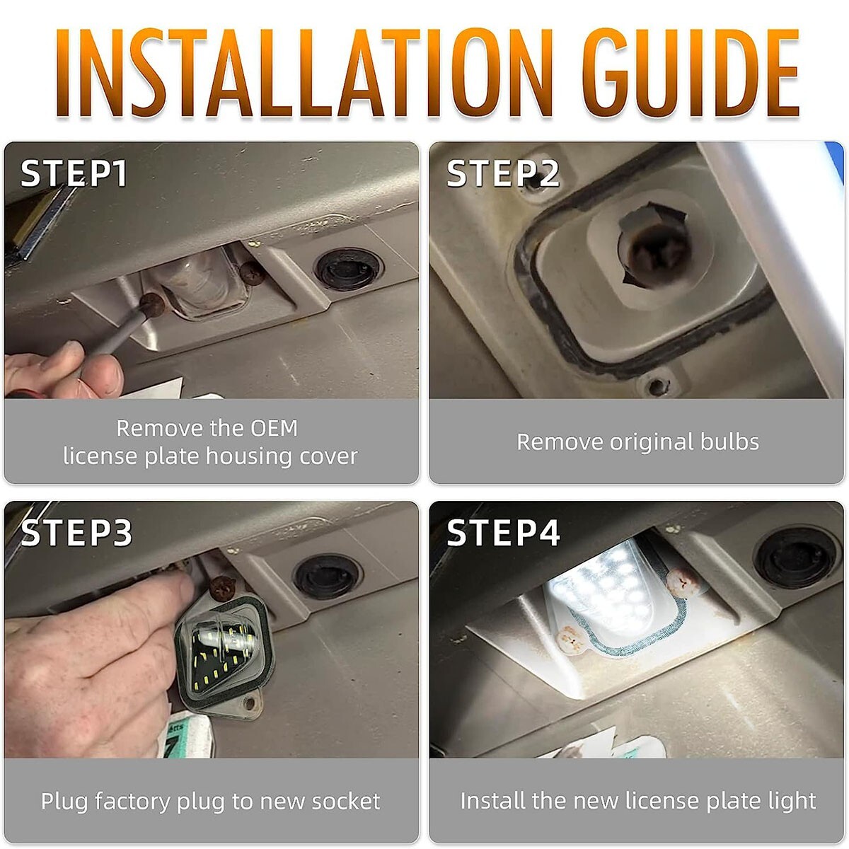 2PCS LED License Plate Tag Light Kit For 0714 Suburban Tahoe GMC Yukon