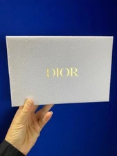 Dior small authentic rectangular white empty box with ribbon